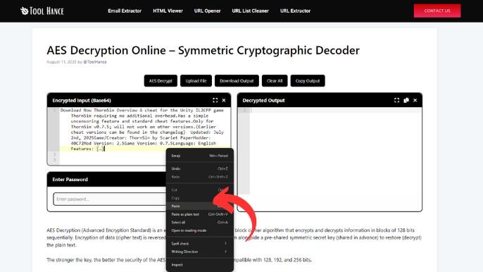 AES Decryption Online – Symmetric Cryptographic Decoder