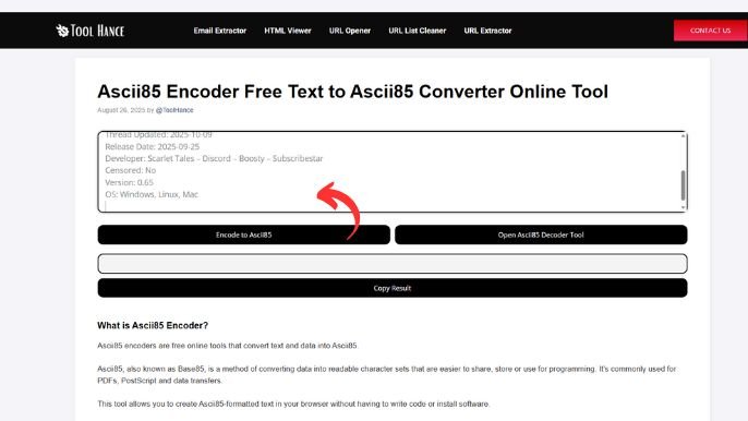 Ascii85 Encoder Free Text to Ascii85 Converter Online Tool
