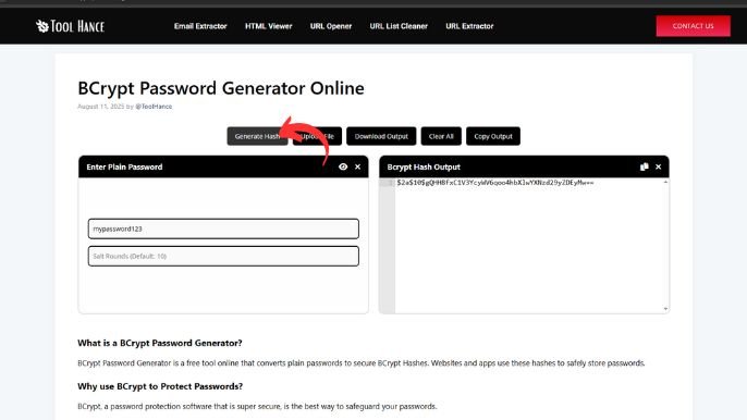 BCrypt Password Generator Online