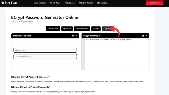 BCrypt Password Generator Online