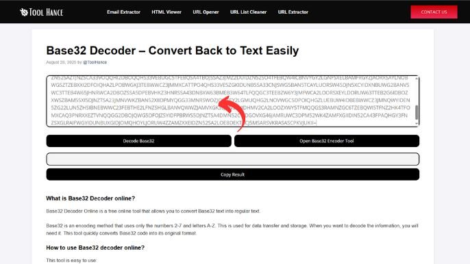Base32 Decoder - Convert Back to Text Easily