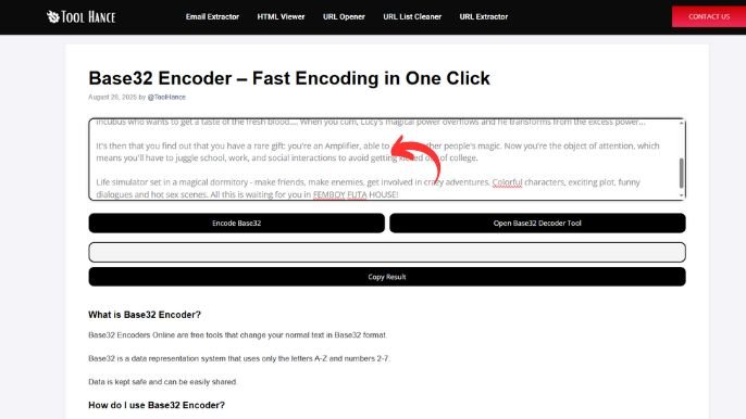 Base32 Encoder - Fast Encoding in One Click