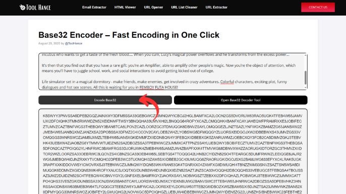 Base32 Encoder - Fast Encoding in One Click