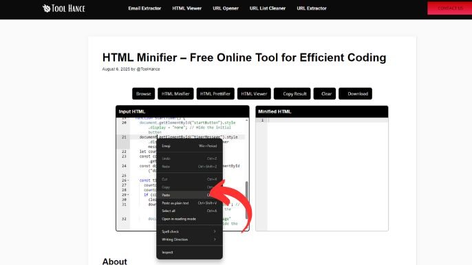 HTML Minifier – Free Online Tool for Efficient Coding