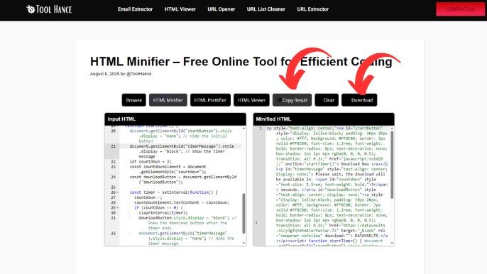 HTML Minifier – Free Online Tool for Efficient Coding