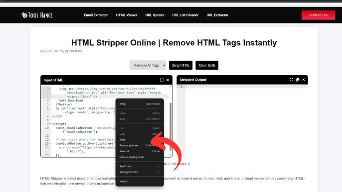 HTML Stripper Online