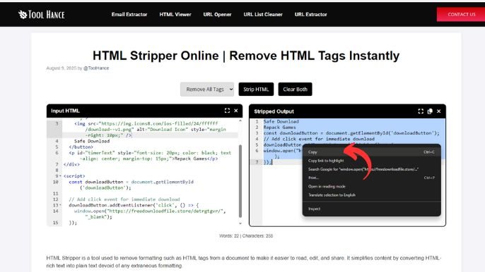 HTML Stripper Online