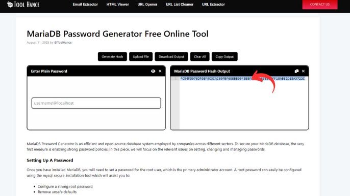 MariaDB Password Generator Free Online Tool