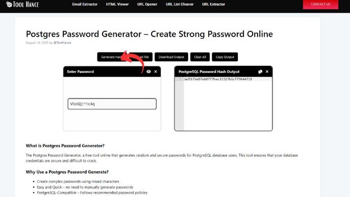 Postgres Password Generator – Create Strong Password Online