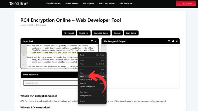 RC4 Encryption Online – Web Developer Tool