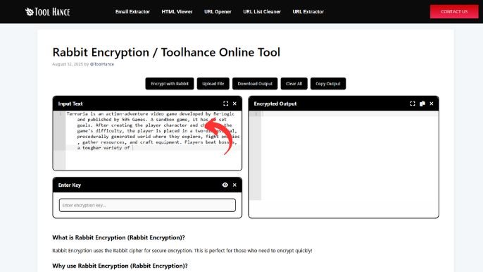 Rabbit Encryption / Toolhance Online Tool