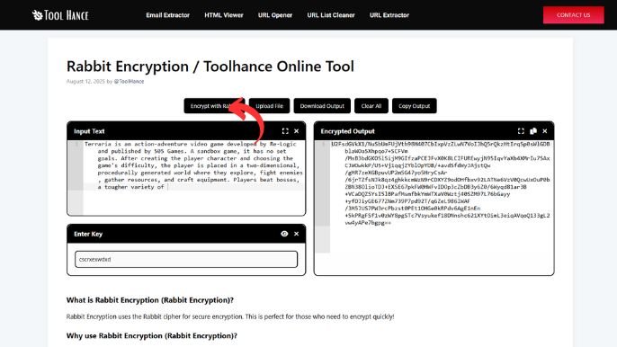 Rabbit Encryption / Toolhance Online Tool