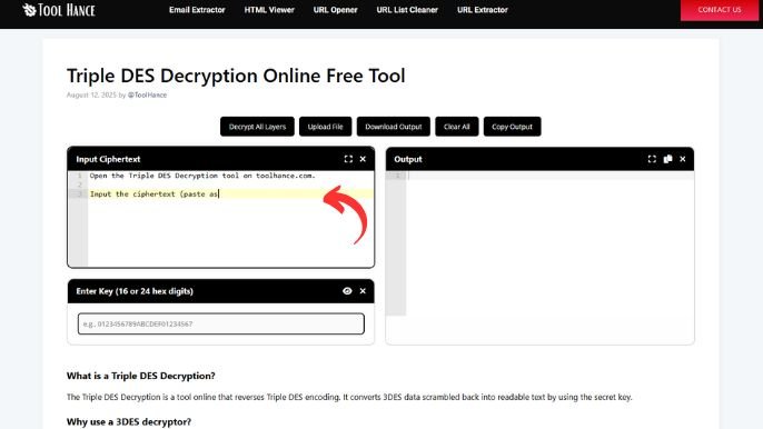 Triple DES Decryption Online Free Tool