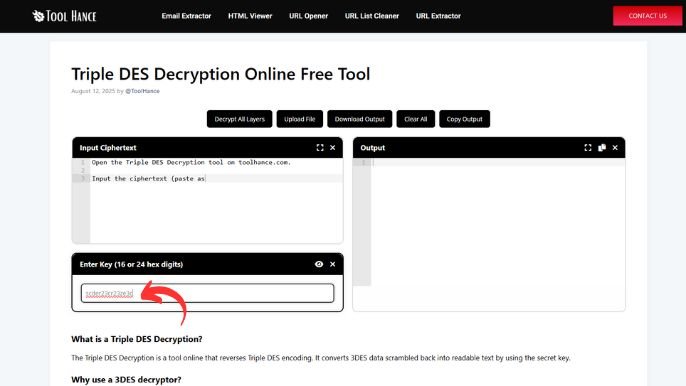 Triple DES Decryption Online Free Tool
