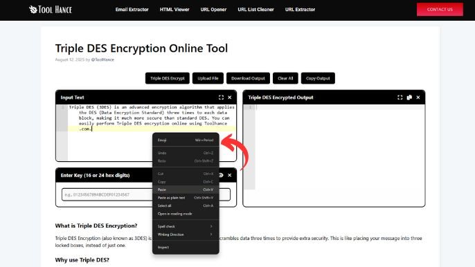 Triple DES Encryption Online Tool
