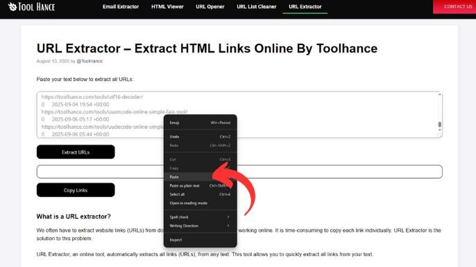 URL Extractor - Extract HTML Links Online By Toolhance