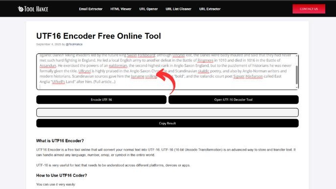 UTF16 Encoder Free Online Tool