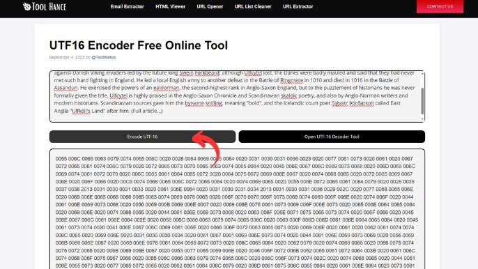 UTF16 Encoder Free Online Tool